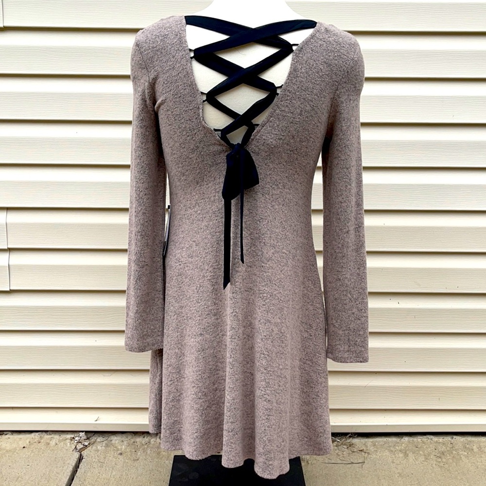 A. Byer lace-up back swing dress - Picture 3 of 8